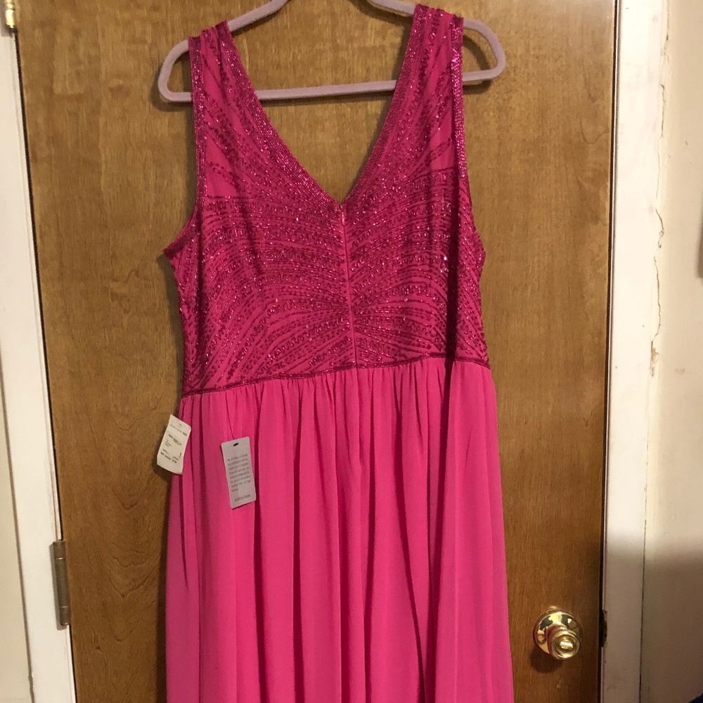 Fuscia Adrianna Papell Formal Dress